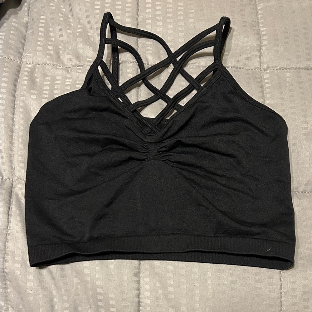 Elegant Black Strappy Bralette